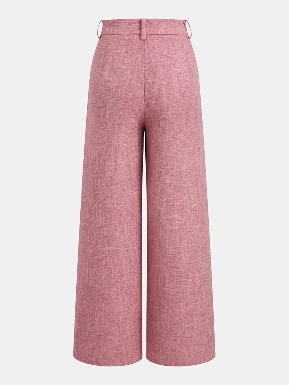 COMMENSE TWEED Light Blue Halter Vest & Wide-Leg Pants Set - Women's